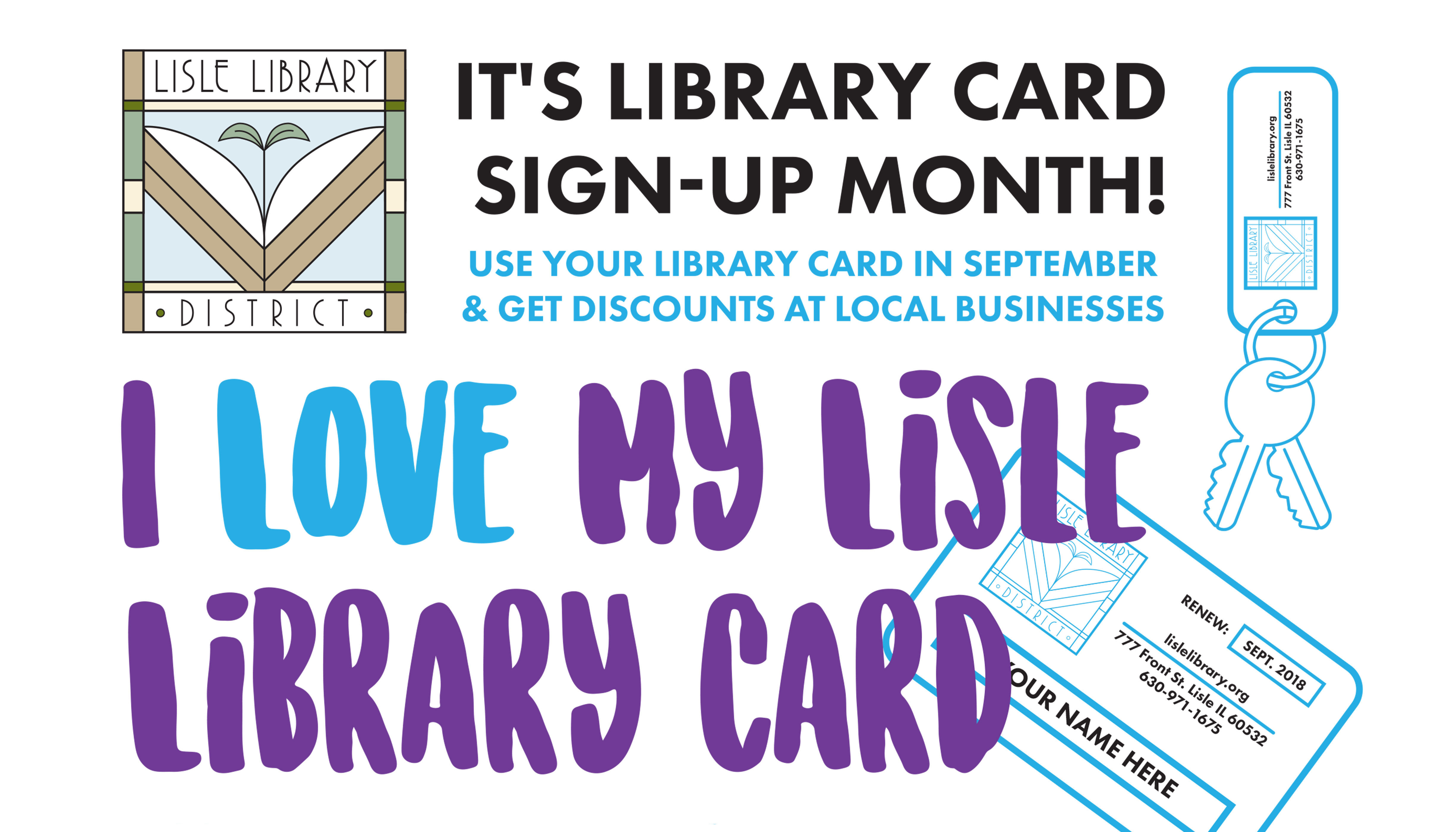 Lisle Library Card Printable Cards